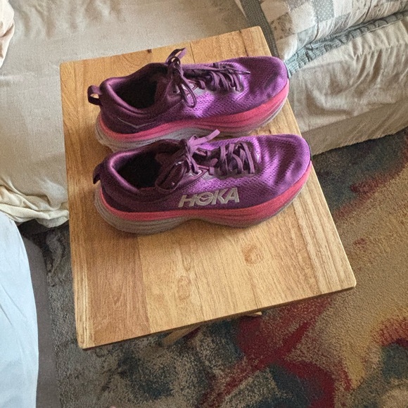 Hoka Purple and Pink Athletic Shoes with Cushioned Support - Picture 5 of 9